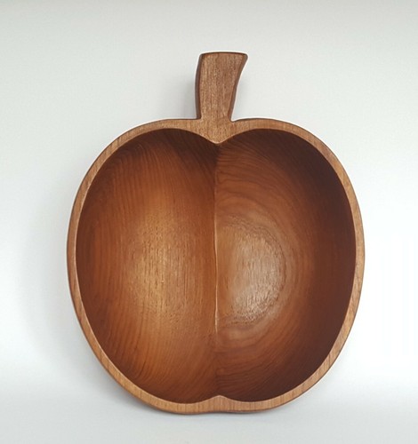 Teak holz schale apfel - holz, 30