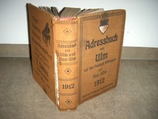 ULM - Adressbuch 1912 der