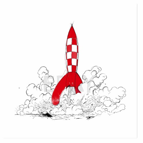 Tim und struppi poster rakete - und,