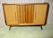 Puppenmöbel Möbel 50/60 er Jahre Holz Schrank für Puppenhaus Puppenstube