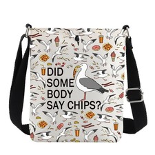 Möwe Umhängetasche Möwenliebhaber Geschenke Did Some Body Say Chips Möwe Vögel