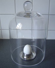 Glashaube Glasglocke mit Glasknopf - Höhe gesamt 28cm Aufbewahrung Staubschutz