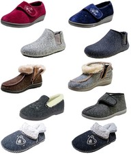 Damen Hausschuhe Pantoffeln Schlappen Latschen Winter Puschen feste Sohle neu