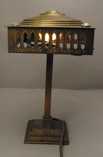 Jugendstil Tischlampe Messing