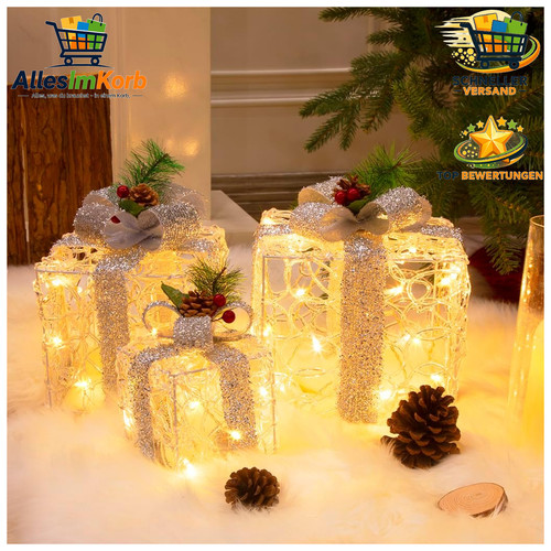 Led weihnachtsdeko 3pk boxen - led,