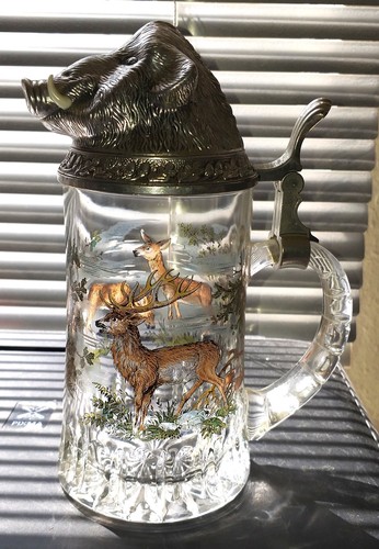 Bmf bierkrug mit zinndeckel - mit,