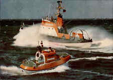 DGRS Seenot Rettungskreuzer H. J. KRATSCHKE Tochterboot LUDJE color AK gebraucht