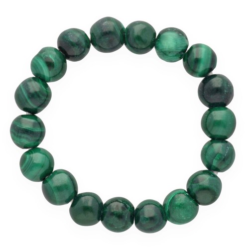 Malachit elastischer kugelring - elastischer,