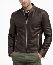 Herren Lederjacke Mantel