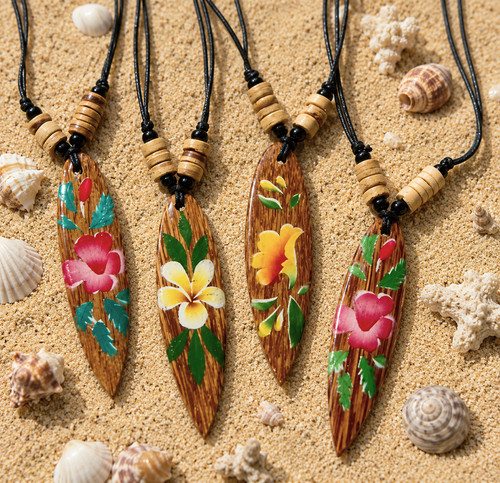 Surferkette surfboard blumen - surferkette,