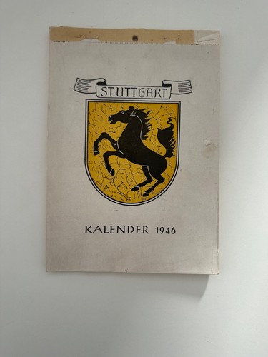Alter stuttgart kalender - kalender, 1946