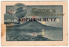 AK  Vesuv Standseilbahn Neapel Pompeji 1894 gelaufen Original selten