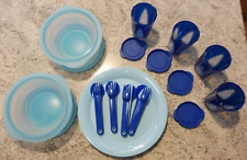 Tupperware Picknick-Set 28tlg. Teller/Besteck/Schüsseln/Trinkbecher