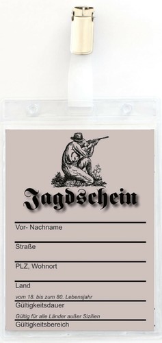 Jagdschein ausweis - jagdschein,,