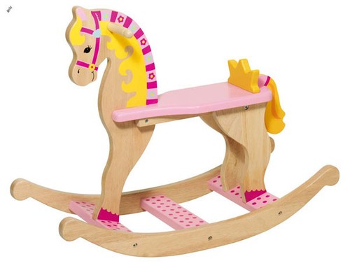 Holz schaukelpferd prinzessin - holz,