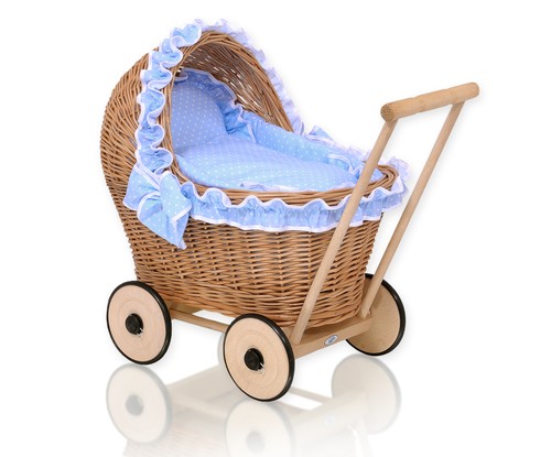Puppenwagen aus korbgeflecht - aus,