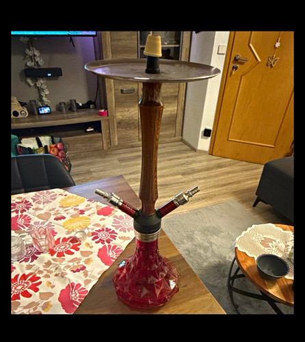 Amy shisha hookah glas - rot,, 2