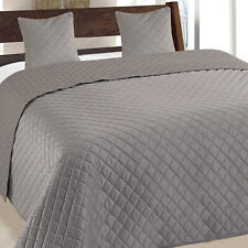 Tagesdecke Steppdecke Bettüberwurf 220x240 180x220 cm Grau Beige Braun Grün Rot 