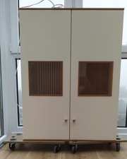 Vitrinenschrank, Musterring , Hängeschrank 90x120x35, Korpus,hell+buche