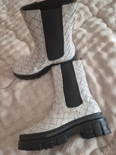 Neu Damen Leder Stiefelette