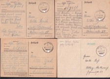 5 Feldpostkarten ex 1940, 1941, 1942 und 4 Feldpostbriefe ex 1939 +1941 /1