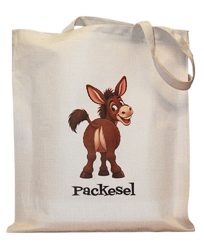 Jutebeutel packesel mit - „packesel“,