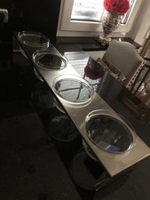 Mono Design 3 Schüsseln Buffetaufsatz Edelstahl Borosilikatglas Triolino 64 cm l