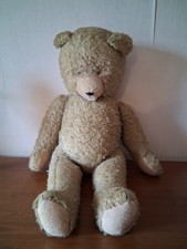 Alter Teddy Bär 70 cm  Brummbär Holzwolle Antik Vintage Stofftier Sammlerstück