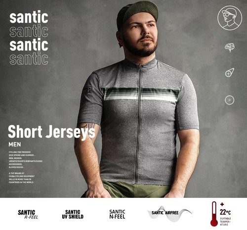 Santic short jersey radtrikot - short,