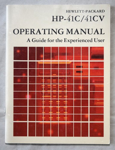 41c operating manual - hp-41c/cv, a