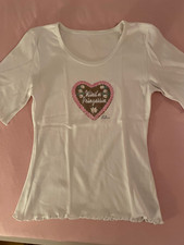 tolles T-Shirt von BALBINA Wies'n Prinzessin weiß, Herzerl, Gr. L