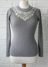FORESTA BELLA*D.PULLOVER*VISCOSE/POLYESTER*GR.38*GRAU*NEUWERTIG!