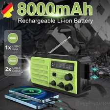 8000 mAh Kurbelradio