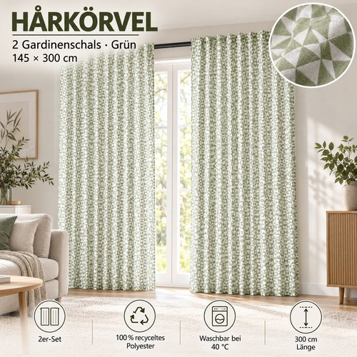 Ikea hårkörvel gardinen 2er - ikea,