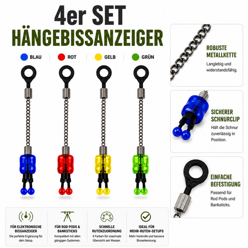 4er set hängebissanzeiger - set,