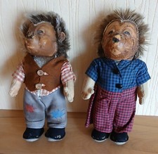 2 Mecki Steif Figuren, Igel Paar Spielzeug 50er 60er Jahre