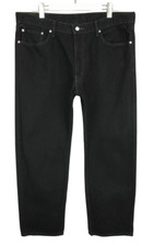 LEVI'S 505 Straight Fit Jeans Herren W38/L30 Reißverschluss Denim Schwarz