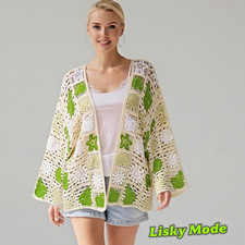 ITALY HÄKELSTRICK JACKE LOCH