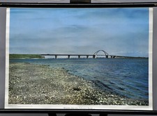 Rollbild Wandkarte Foto Poster Ostsee Brücke über den Fehmarn-Sund