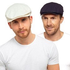 Flache herren leinenkappe mit - herren,