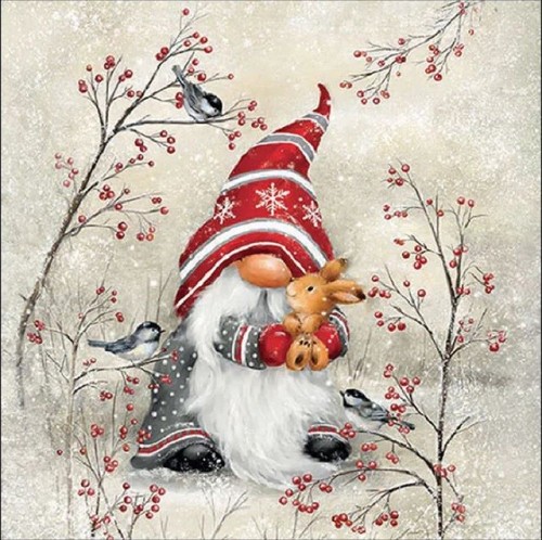 Geschirrtuch hase mit zwerg - hase,