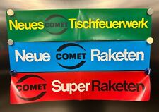 COMET Feuerwerk Poster Set 3 Stück" 90er Jahre 55x12 cm (Silvester, Pyro) #1