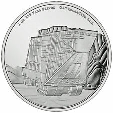 NIUE 2 $ 2022 Star Wars, Vehicles Sandcrawler, 999 Silber 1 Oz., PP,  in Box