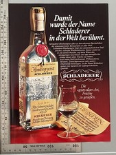 Schladerer Himbeergeist Schnaps Original Vintage Werbung 1977 Reklame Advent