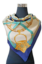 Seidentuch aus 12 Momme reiner Maulbeerseide, 90x90cm, Handrolliert