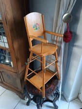 Vintage Puppenhochstuhl klappbar – Holz – 1950er Jahre – Frankreich