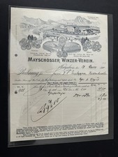 Rechnung Lithographie Mayschoss Winzer Verein 1910 Weingut