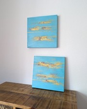 2 Bilder je 30"30"3,5cm/