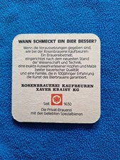 Bierdeckel Wann Schmeckt..  - Rosenbrauerei Kaufbeuren Xaver Kraisy
