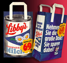 ALTE LIBBY'S PAPIERTÜTE KONDENSMILCH FÜR KAFFEE TEE LIBBYS MINT frühe 70er TOP